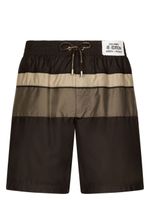 Dolce & Gabbana short de bain à design colour block - Marron