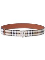 Burberry ceinture en cuir à carreaux - Tons neutres
