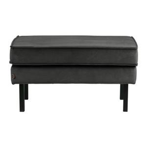 BePureHome Rodeo Hocker - Velvet - Antraciet