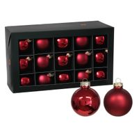 Othmar Decorations kerstballen - glas - 30x - rood - 6 cm   -