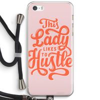 Hustle Lady: iPhone 5 / 5S / SE Transparant Hoesje met koord