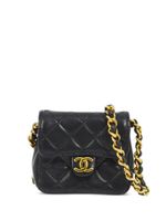 CHANEL Pre-Owned mini sac porté épaule Classic Flap à rabat (1990) - Noir - thumbnail