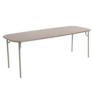 Petite Friture Week-end tuintafel 220x85 met dicht blad Dune