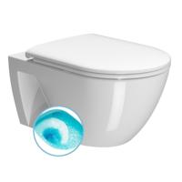 Wand Toilet Swirlflush Eco Sapho Pura 36x55 cm ExtraGlaze Wit