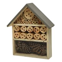 Grijs insectenhotel huisje 29 cm - thumbnail