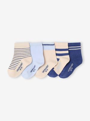 Set van 5 paar babysokken BASICS blauw