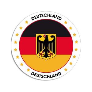 Duitsland sticker rond 14,8 cm landen decoratie