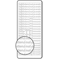 Vaessen Creative • sticker 10x23cm 10pcs zilver "communie-vormsel"