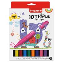 Bruynzeel kids triple viltstiften, 10st.