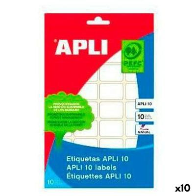 Klevende etiketten Apli Wit Papier 10 Lakens 25 x 40 mm (10 Stuks)