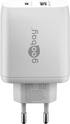 Goobay 65410 oplader voor mobiele apparatuur Hoofdtelefoons, Laptop, Smartwatch Wit AC Binnen