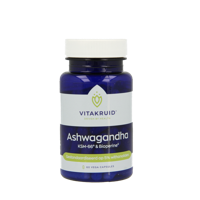 Ashwagandha 5% withanoliden KSM-66 & Bioperine 60 Vegetarische capsules