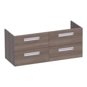 Sanituba IQ onderkast voor dubbele wastafel met vier lades 120cm legno viola