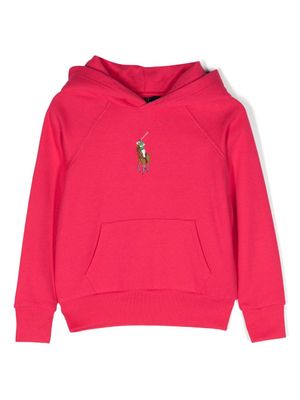 POLO RALPH LAUREN KIDS hoodie à motif Polo Pony brodé - Rose