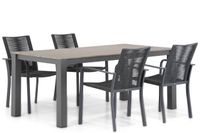 Santika Annisa/Valley 180 cm dining tuinset 5-delig