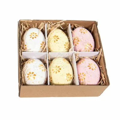 Paasdecoratie Eieren Pastel 6st Paasdecoratie Eieren Pastel 6st