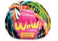 Katia WOW - Chunky Boom 305 Blauw-Groen-Fel Oranje-Zwart