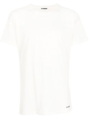 Jil Sander t-shirt cintré à col rond - Blanc