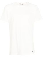 Jil Sander t-shirt cintré à col rond - Blanc