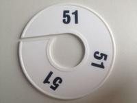 Maatring 11 cm wit/zwart 51