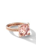 David Yurman bague Chatelaine en or rose 18ct sertie de diamants et de morganite (11 mm)