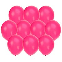 60x stuks Neon roze party ballonnen 27 cm