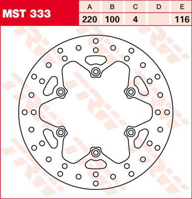TRW Remschijf, remschijven voor de moto, MST333