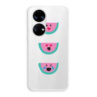 Smiley watermeloen: Huawei P50 Transparant Hoesje Smiley watermeloen: Huawei P50 Transparant Hoesje