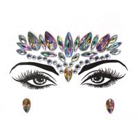 3 PC'S voorhoofd groene Masquerade make-up acryl gezicht sticker stijl: YT-01-2