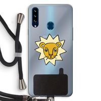 Kleine leeuw: Samsung Galaxy A20s Transparant Hoesje met koord