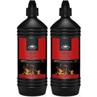 Esschert Design Lampolie - 2x - 1 liter - helder - fakkelolie - rookarm - binnen en buiten