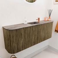 Toiletmeubel Mondiaz Joya Dlux | 113.2 cm | Meubelkleur Dusk | Faye wastafel Oza Wasbak Midden | 1 kraangat