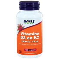NOW Vitamine D3 1000IE & Vitamine K2 (120 vcaps) - thumbnail