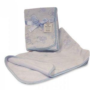 Snuggle Baby babydeken beertjes 75 x 100 cm blauw Snuggle Baby babydeken beertjes 75 x 100 cm blauw