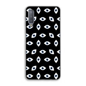 Eyes pattern: Samsung Galaxy A7 (2018) Transparant Hoesje