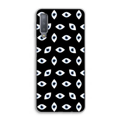 Eyes pattern: Samsung Galaxy A7 (2018) Transparant Hoesje