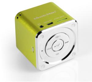 Mini-luidspreker Technaxx MusicMan Mini AUX, SD, USB Groen