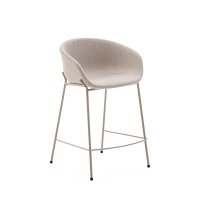 Kave Home Barkruk 'Yvette' kleur Beige (zithoogte 65cm)