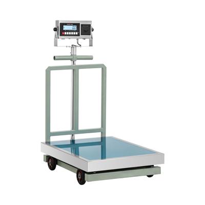 Platformweegschaal - 1000 kg / 0,2 kg - 60 x 80 cm - LCD met labelprinter - wielen
