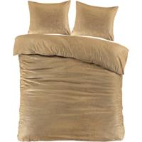 2e Halve Prijs Leen Bakker - Dekbedovertrek Mason - Oker - 240x220 Cm - Microvezel - Goudkleurig#Geel