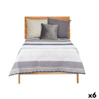Omkeerbare sprei Gift Decor 3520 3520 Blauw Wit Grijs 180 x 260 cm 260 x 0,3 x 180 cm Zeshoekig (6 Stuks)