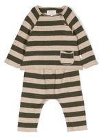 TEDDY & MINOU striped cotton-blend tracksuit - Tons neutres