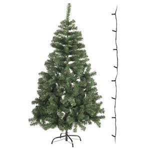 Kunst spar kerstboom 60 cm met gekleurde verlichting - Kunstkerstboom