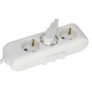 Panasonic stopcontact 3 voudig wit met 5 meter snoer ophang mogelijkheid en haak ophanging