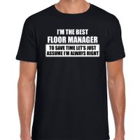 The best floor manager cadeau t-shirt zwart voor heren