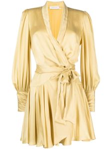 ZIMMERMANN robe portefeuille en soie - Jaune