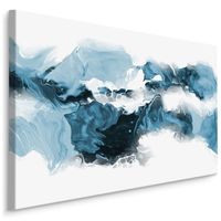 Schilderij - Blauwe Golven, Abstract, premium Print - thumbnail