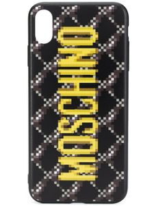 Moschino coque d'iPhone X à logo - Noir