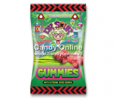 Dr. Sour snoep Dr. Sour - Gummies Strawberry 200 Gram