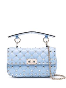 Valentino Garavani sac à main à ornements Rockstud Spike - Bleu